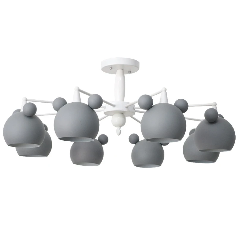 

Modern Children Room Boys and Girls Princess Bedroom Chandelier Simple Nordic Macaron Creative Cartoo Decor Light Fixtures