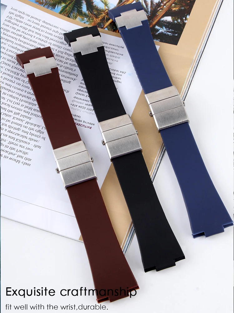 

Ремешок для часов Ulysse-Nardin MARINE, водонепроницаемый спортивный резиновый браслет для наручных часов, 25*12 мм