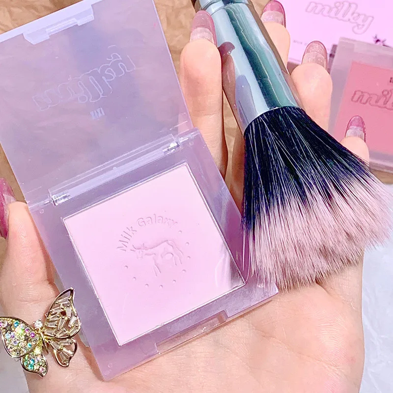 Мягкие матовые румяна портативная мини-палитра натуральных румян персиковые