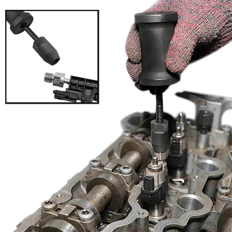

Fuel Injector Slide Hammer Pullers Car Supplies Black Auto Part Injector Remove Tool for N14 N18 N20 N26 N53 N54 N55 N63 M4YD