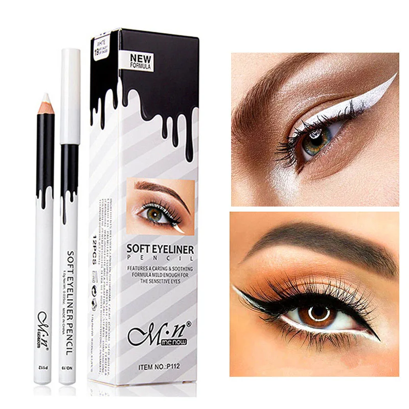 

White Eyeliner Pencil Waterproof Long Lasting Smooth Eyes Contour Eye Liner Makeup Cosmetics Color Eyeliner Pen Easy To Wear