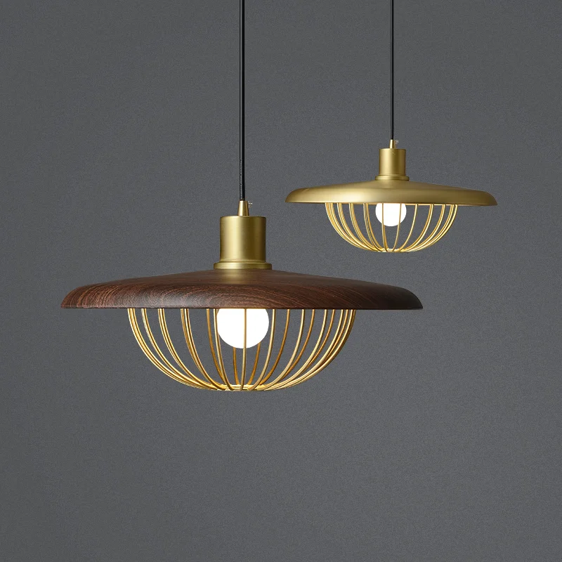 

Originality NEW Modern LED Pendant Lights Wood Simple Hanging Lamps Cage Shape Fixture Restaurant Home Decoration Kitchen lamps