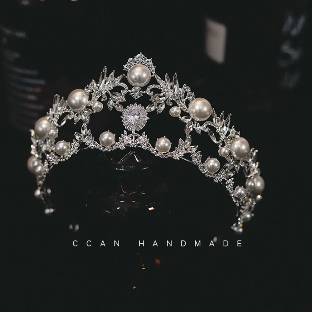 Женская свадебная заколка в виде короны со стразами