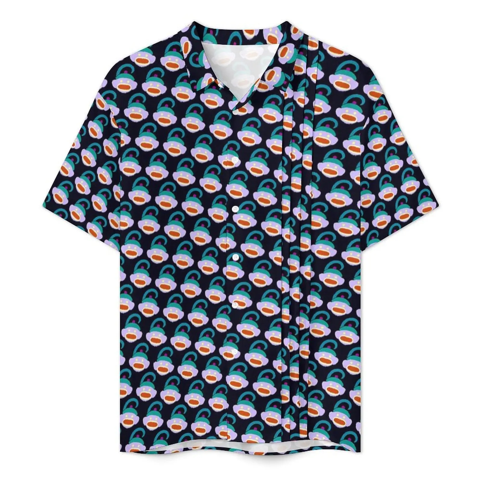 Гавайская рубашка стандартная блузка с принтом обезьяны хвост винтажные