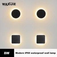 modern wall lamps led lights for living room indoor outdoor waterproof ip65 corner balcony hotel villa stair lamp home decor 8w