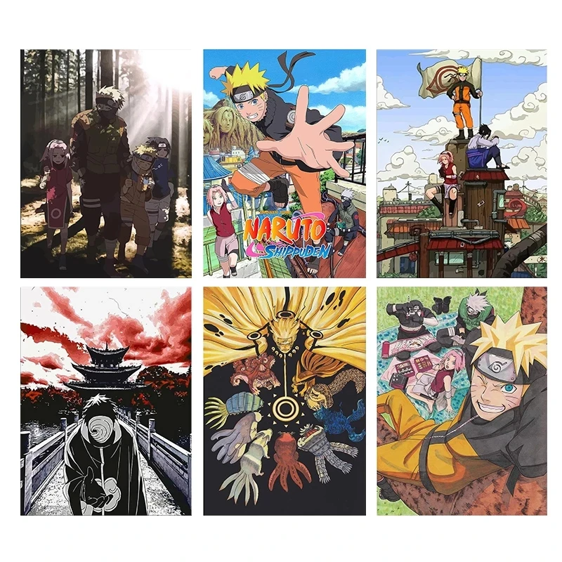 

Frameless Anime Decor Naruto And Kakashi HD Poster Canvas Painting Mural Living Room Bedroom Home Wall Picture Decoration