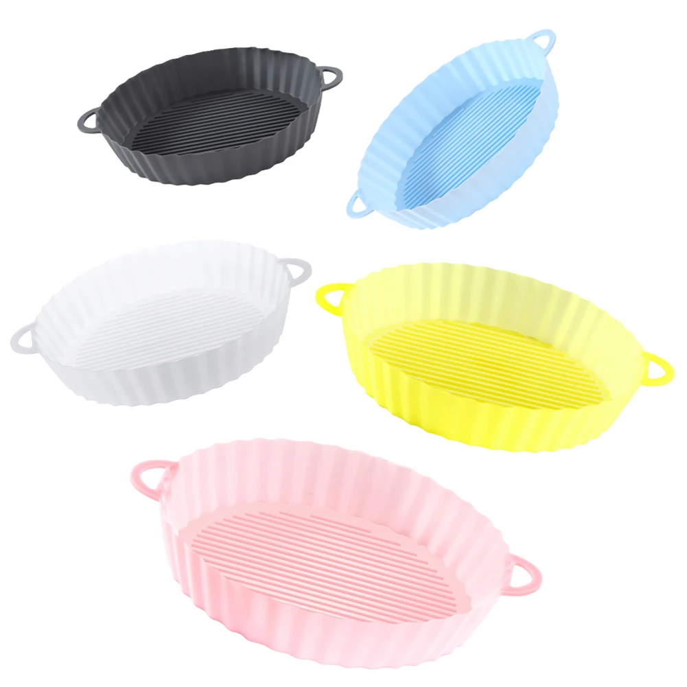 

NEW Air Fryers Silicone Pot Reusable Air Fryers Oven Baking Tray Pizza Fried Chicken Basket Mat Cake Pan Air Fryer Accessories
