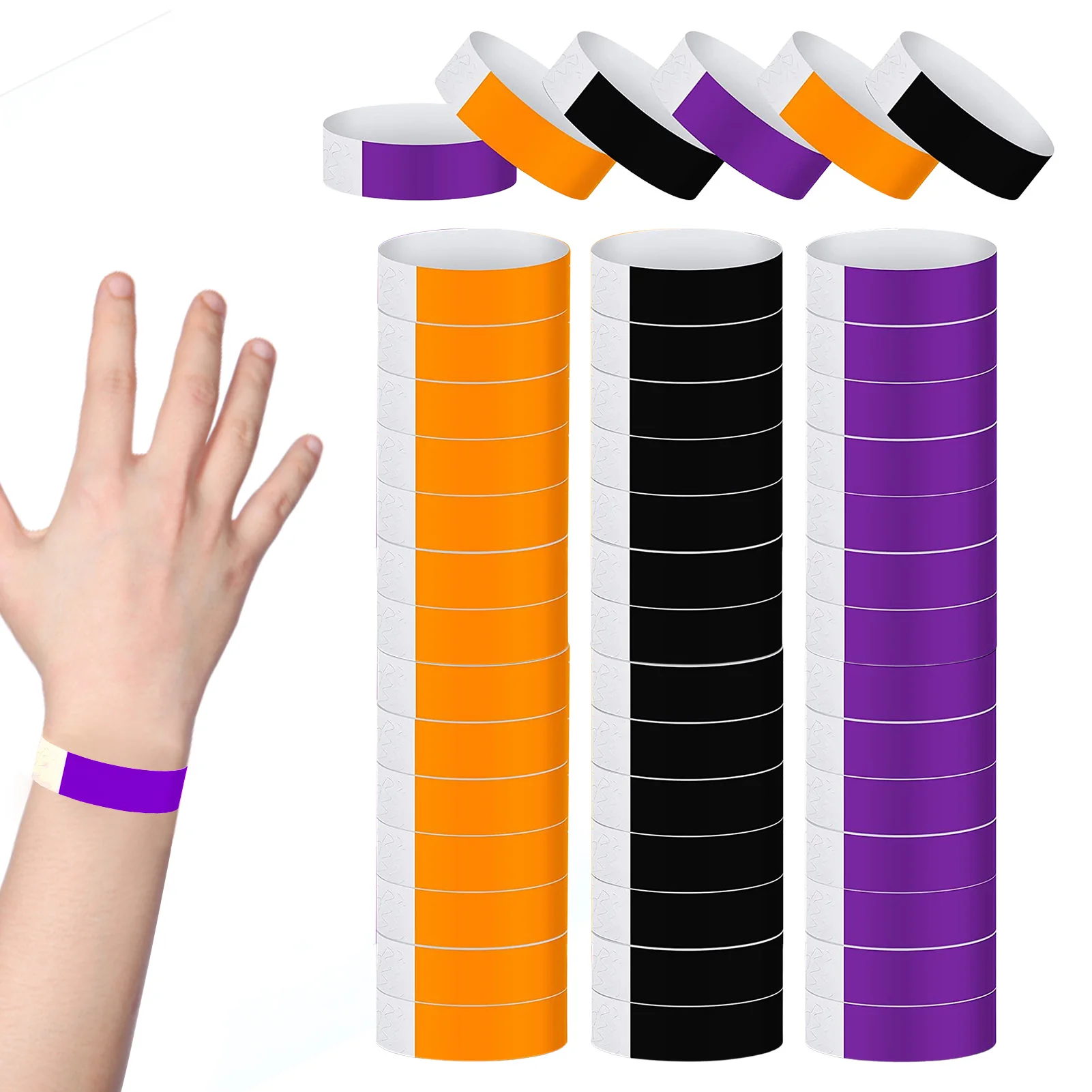 

600 упаковок бумажных браслетов для мероприятий бумажные браслеты неоновые браслеты цветные браслеты для вечеринки нарукавники для вечерив...