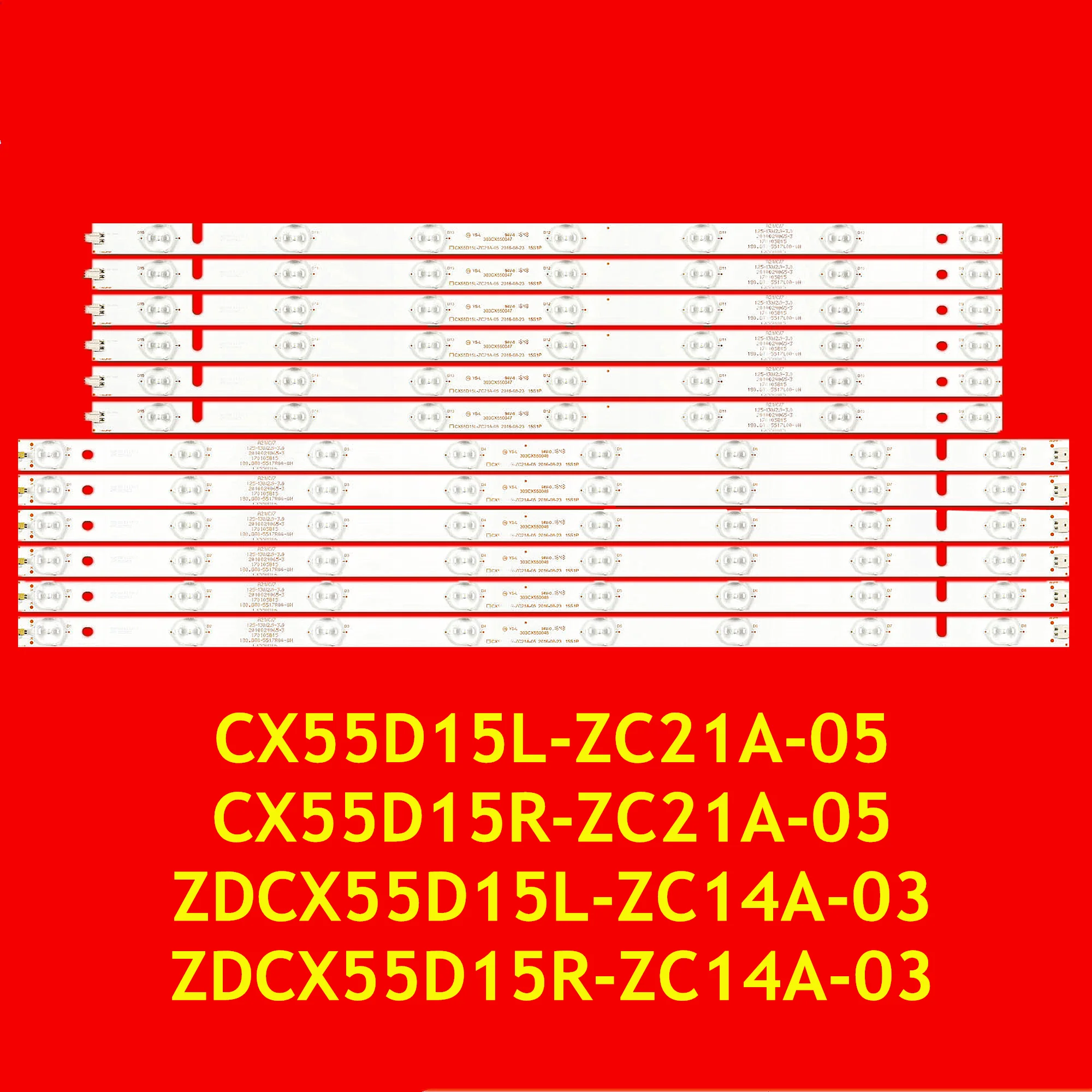 Светодиодная подсветка телевизора для U55D7100E LT-55NU57A LE140S1UHD 55PA505E L55UTV17A LE-5517UDSL 55PA500T CX55D15R-ZC21A-05 CX55D15L-ZC21A-05 (art.: 3920ccc9cb342) - 3920ccc9cb342
