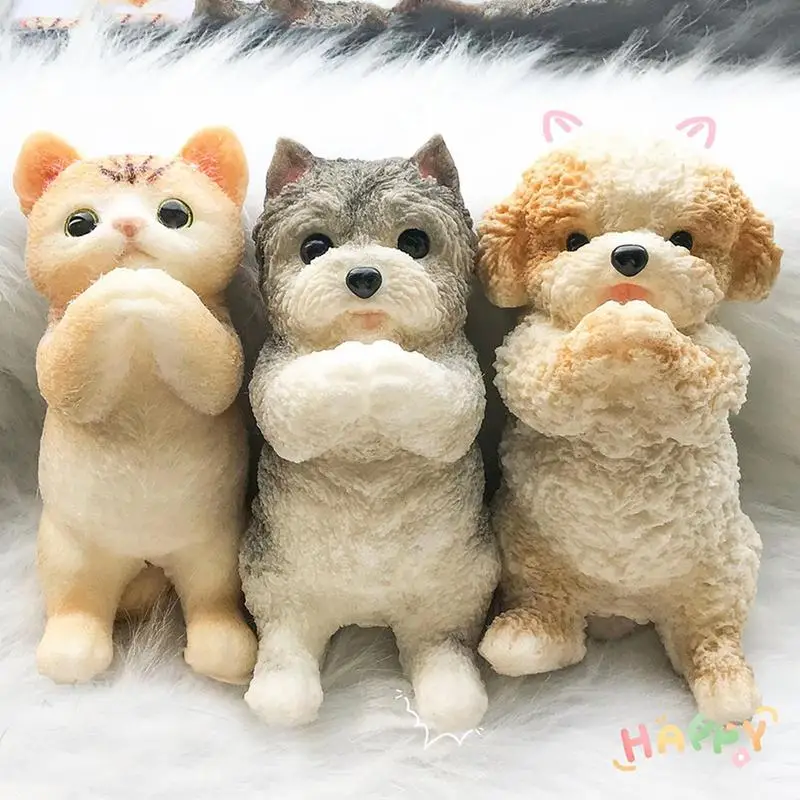 Игрушка-кошка для детей Сенсорные игрушки Сжимаемые Декор стола Кошка в форме