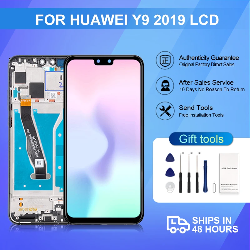 ЖК-дисплей 6,5 дюйма Enjoy 9 Plus для Huawei Y9 2019 с сенсорным экраном и дигитайзером BLA L09 L29 в сборе, бесплатная доставка с инструментами, 1 шт.