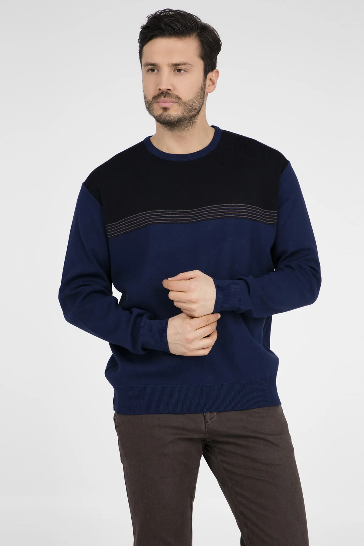 BURATTI Crew Neck Sweater Men 2020 Spring Autumn High Quality Male 'S Fashion Pullover 447010 | Мужская одежда