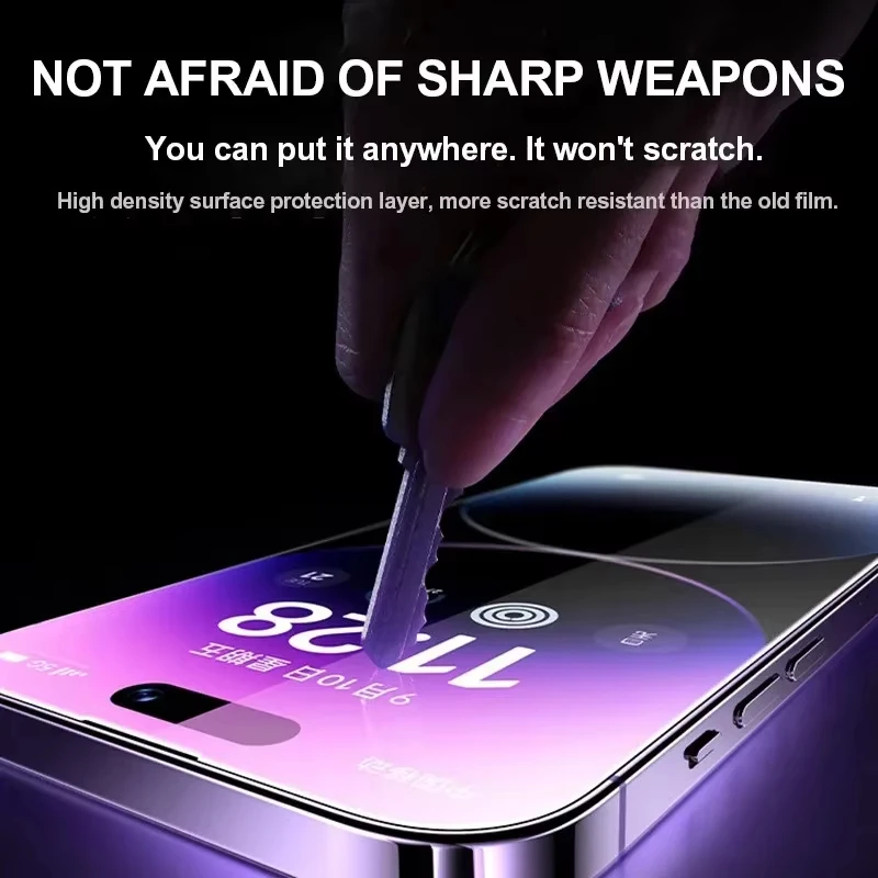 Закаленное стекло с полным покрытием 8-в-1 для iPhone 16 15 13 11 12 14 Pro Max защитное
