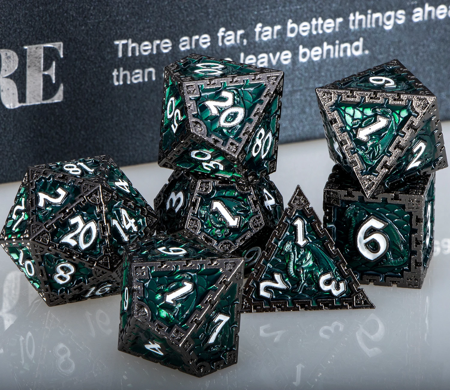 7шт DND Dice Set Dungeon and Dragon Большие металлические многогранные кости для ролевых игр