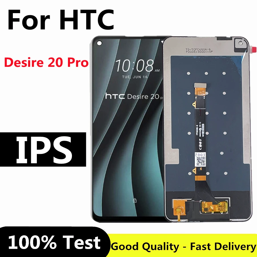 

ЖК-дисплей 6,5 дюйма для HTC Desire 20 Pro, сенсорный экран с дигитайзером в сборе для HTC Desire 20Pro, дисплей