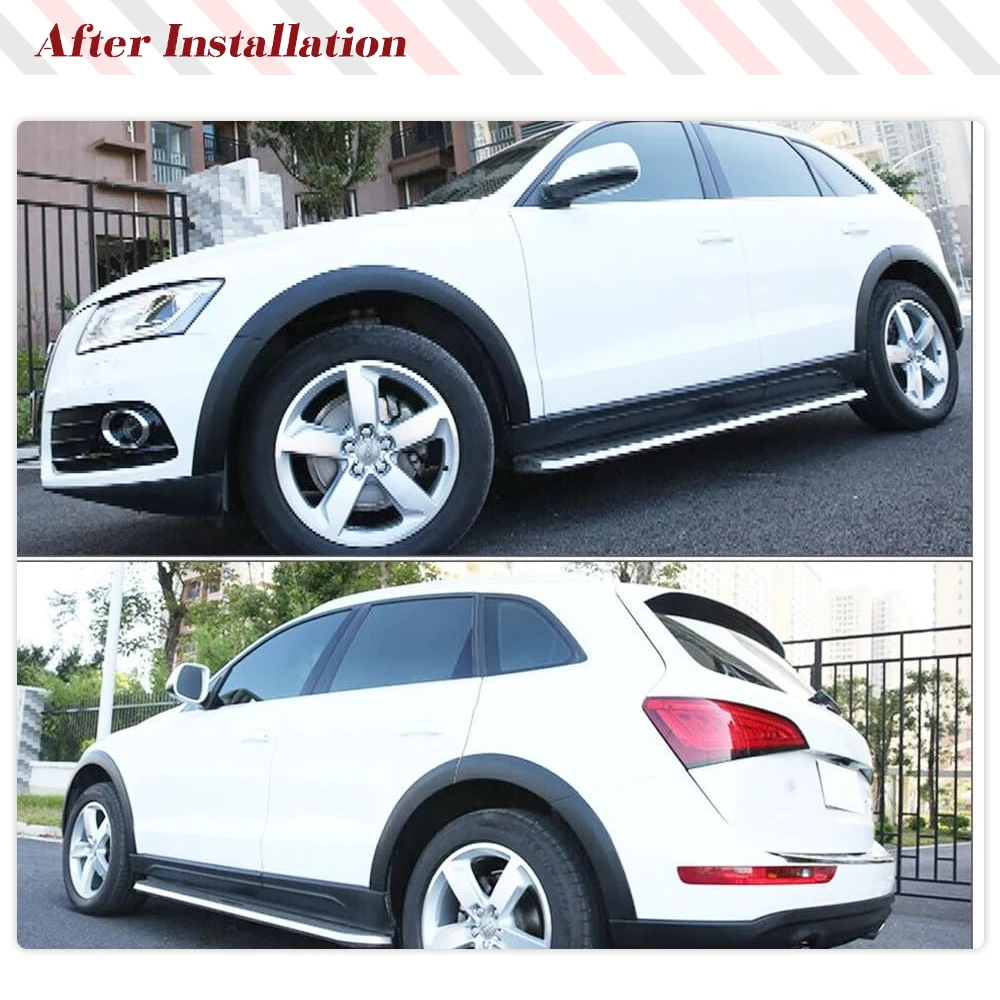 Фото Расширители колесных арок автомобиля для Audi Q5 Base Only SUV 2009-2016 Mouding Fender Cover Trim Car Racing Body Kits No Sline Matte Black №3