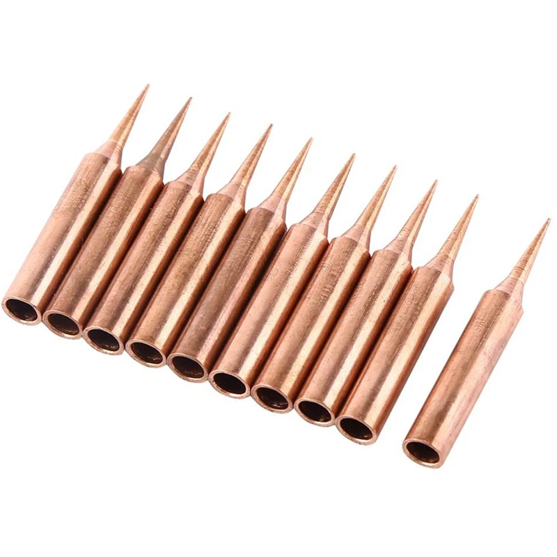 

10 Pieces Of 900M-Ti Copper Soldering Iron Head Copper Base Lead-Free Electroplated Iron Nickel For Welding Table Tools