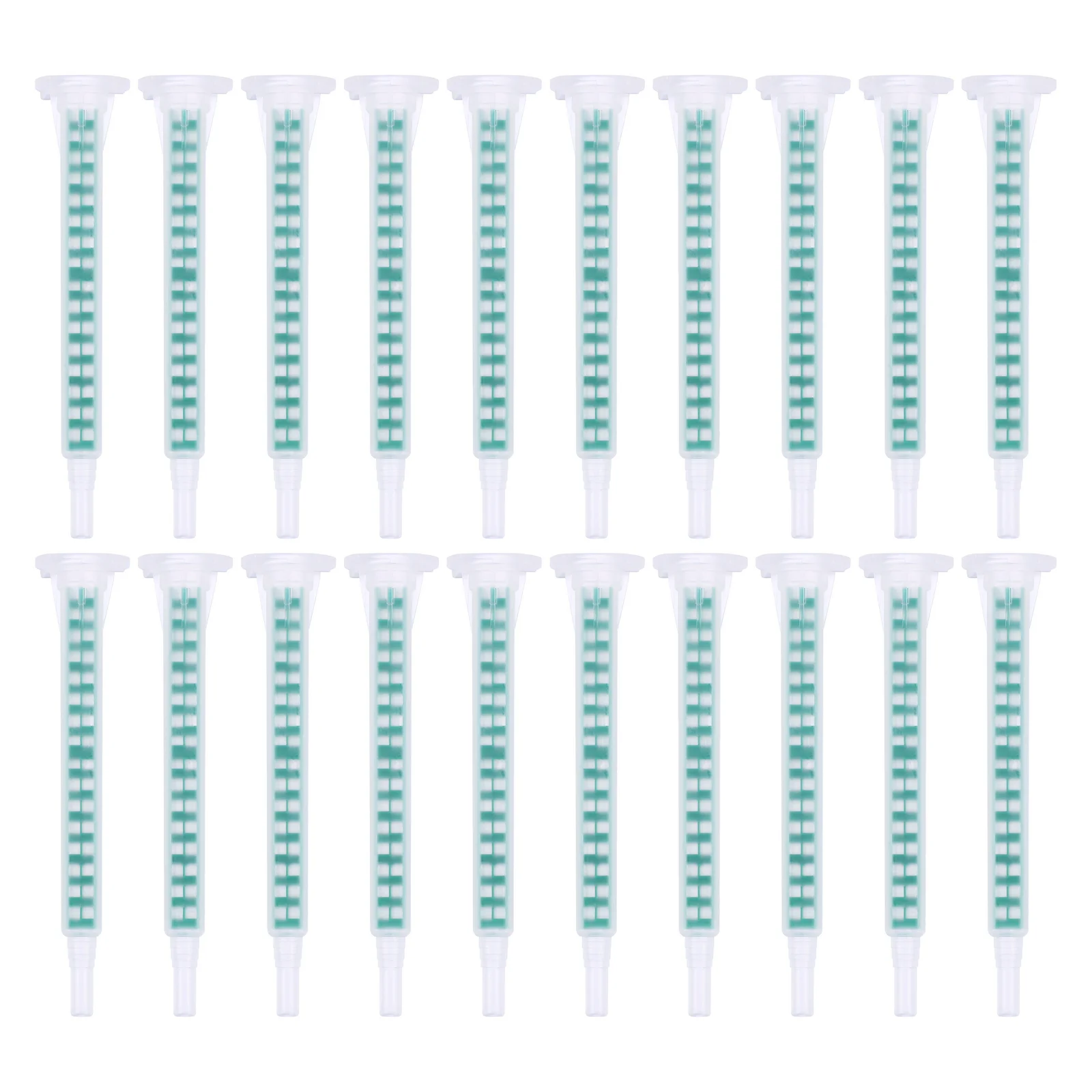 

AB Glue Mixing Tube Adhesive Applicatior 50pcs Plastic Epoxy Nozzle Filling Glue Mixing Tube