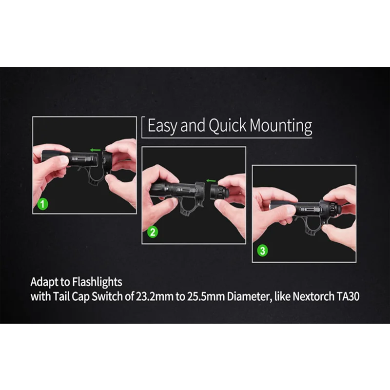 Кольцо на палец для тактического фонарика NEXTORCH фонарей с хвостовой крышкой