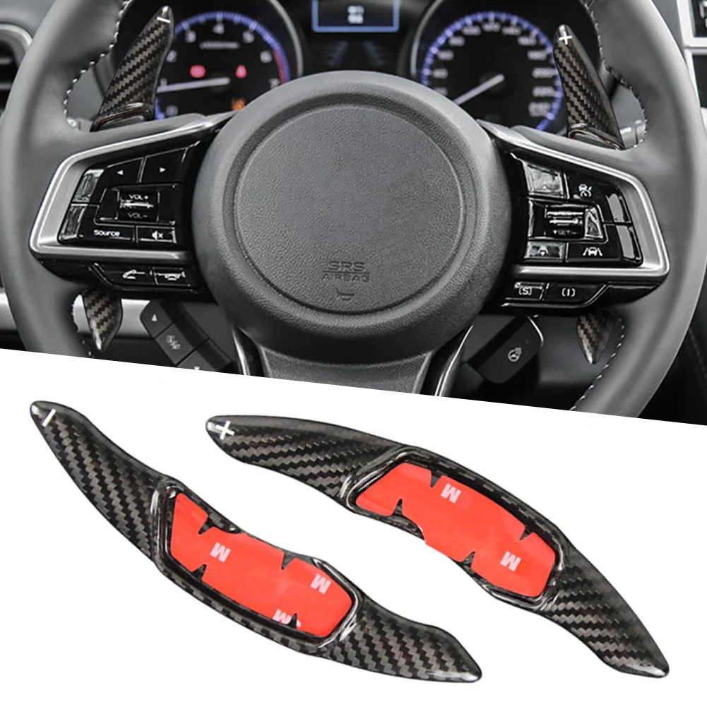 

2Pcs Carbon Fiber Car Steering Wheel Shift Paddle Shifter Extension For Subaru Impreza BRZ Forester Outback Legacy Crosstrek XV