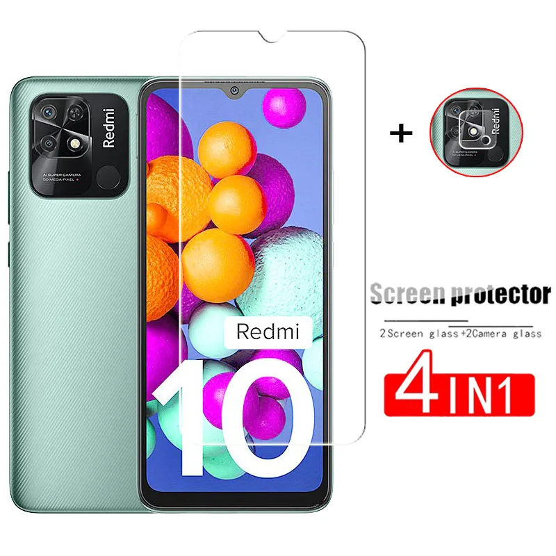 

Full Gule Screen Protector For Redmi 10C Tempered Glass For Redmi 10C 10 9C Protective Glass Phone Lens Film For Redmi 10C