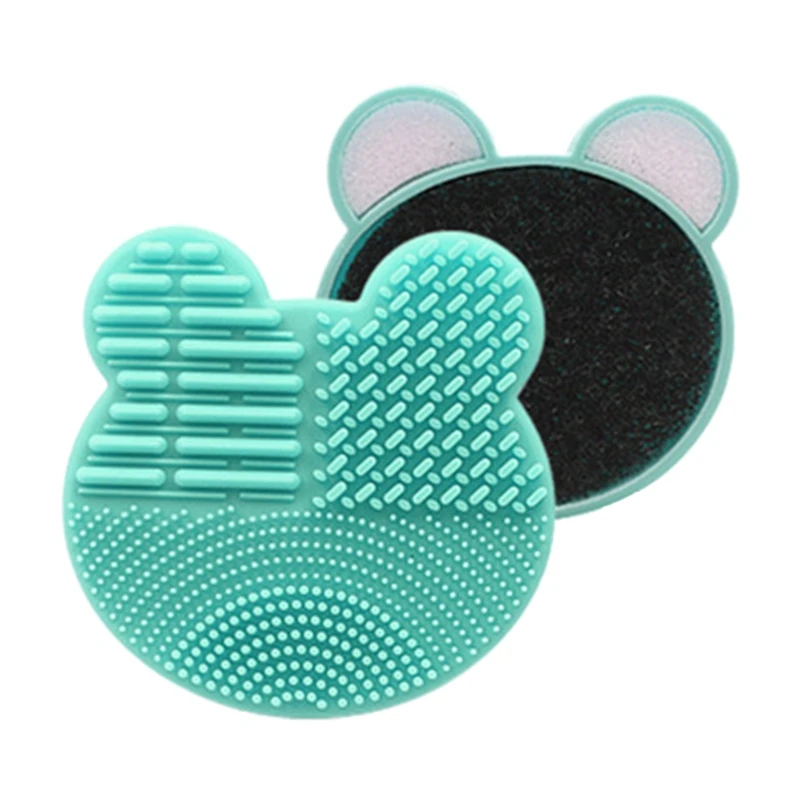 

11UF Makeup Brush Cleaner Washing Brushes Pad Cleaning Mat Cosmetic Tool Scrubber Box