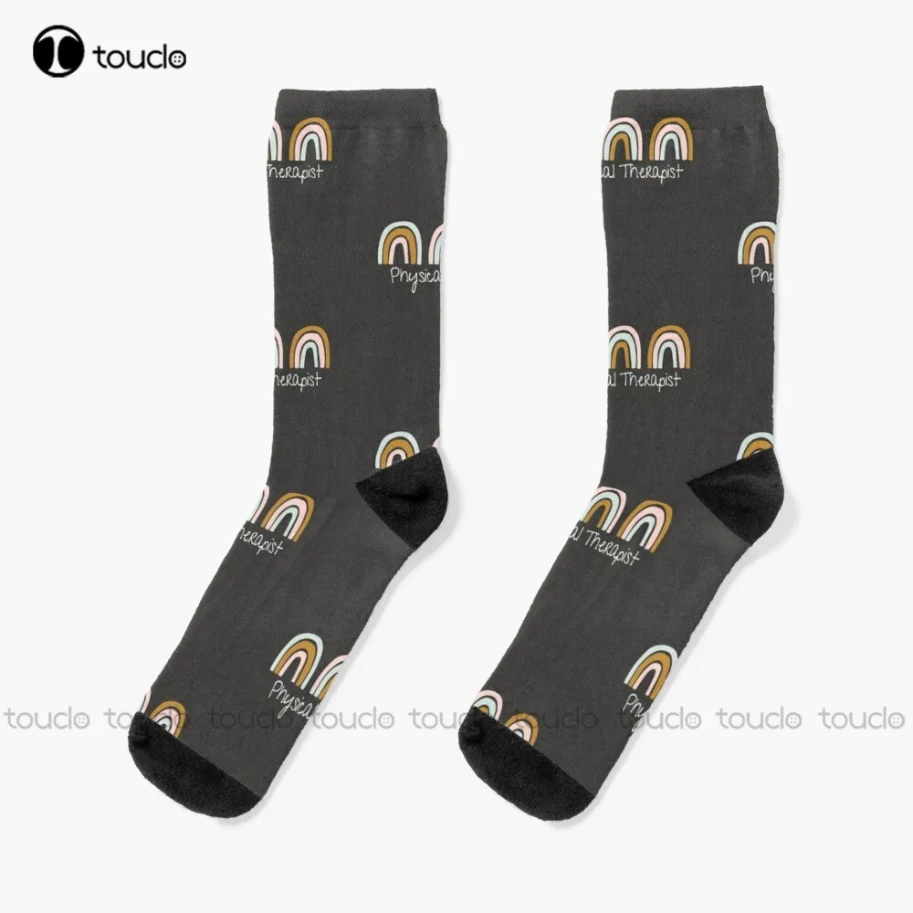 

Pt Rainbow Physical Therapist Socks Men'S Socks High Quality Cute Elegant Lovely Kawaii Cartoon Sweet Cotton Sock New Popular