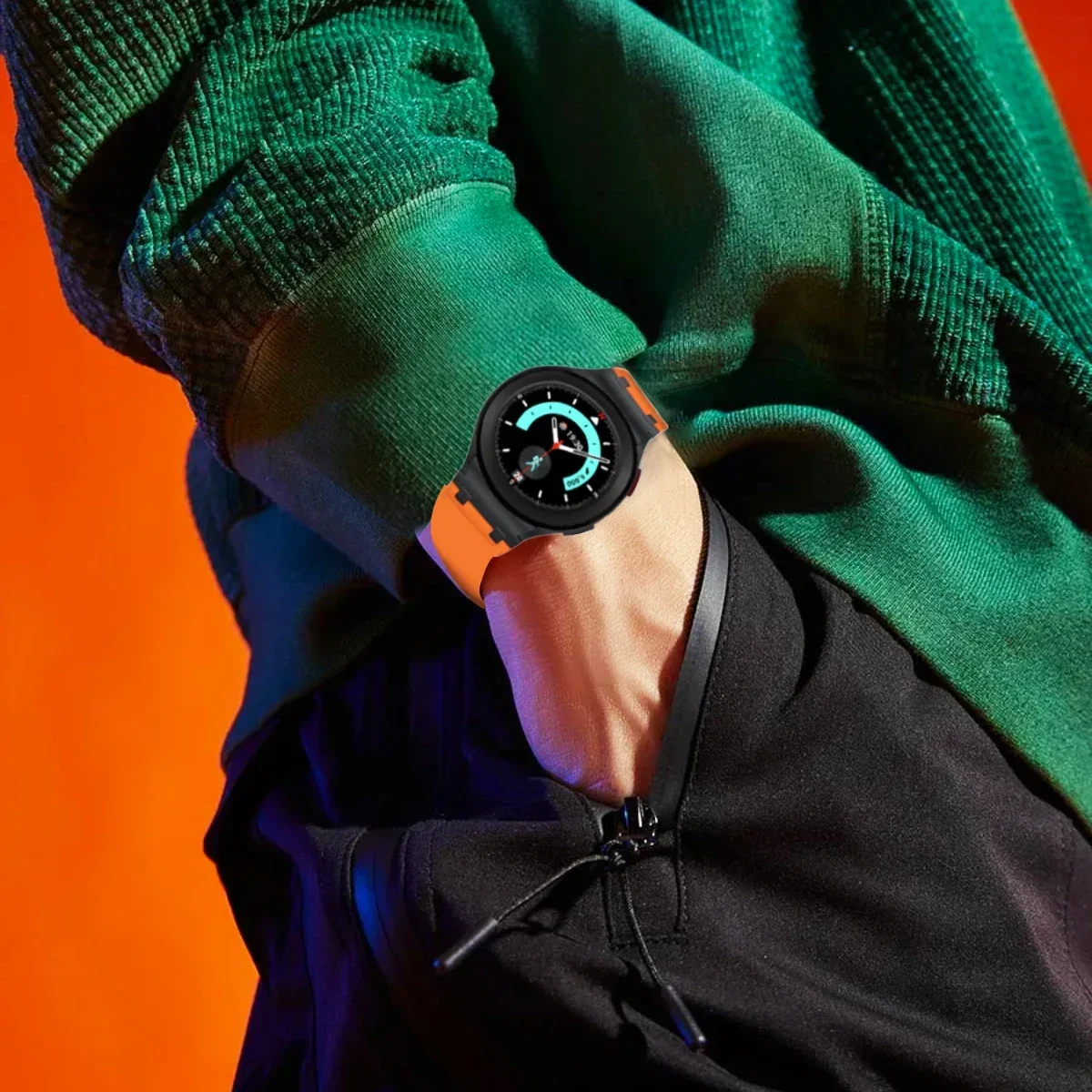 Ремешок силиконовый для Samsung Galaxy Watch 6 5 4 40 мм 44 Classic 43 47