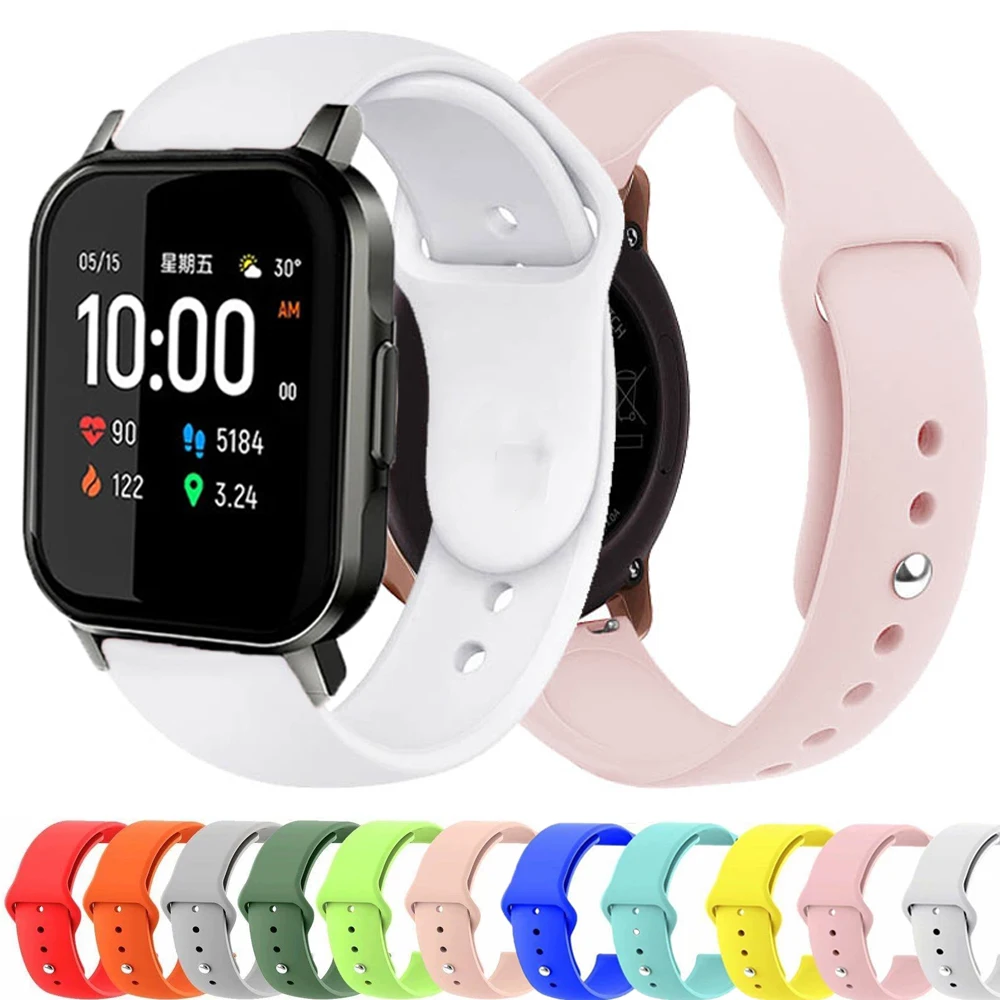 

Silicone Band for Samsung Galaxy Watch 4 classic Strap Gear S3 46/42mm Huawei Watch GT2 Correa Bracelet Active 2 40mm 44mm Strap