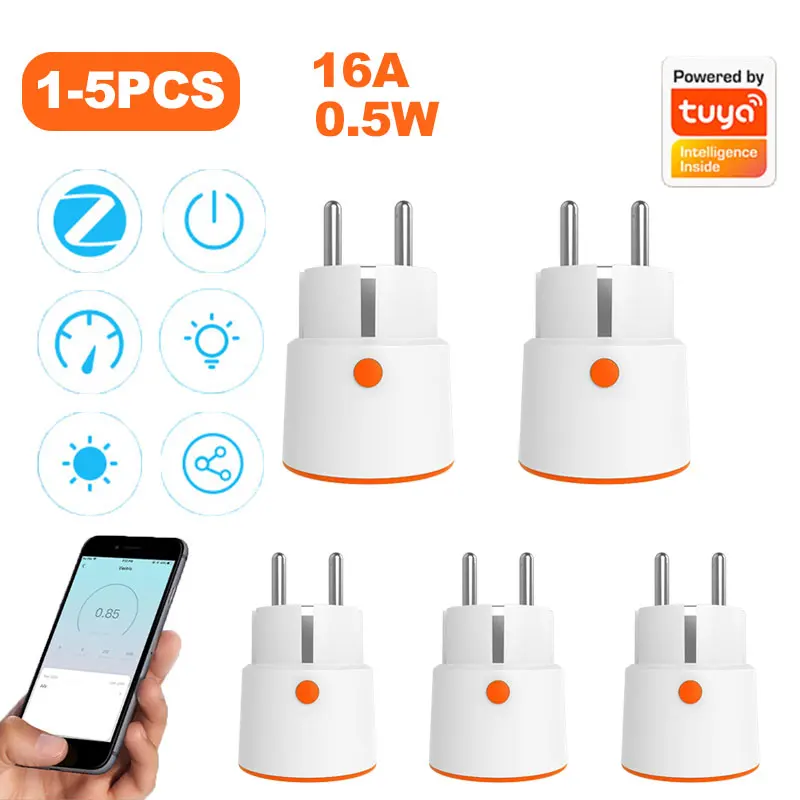 

Смарт-розетка ZigBee 3,0 с голосовым управлением, 16 А, с функцией таймера