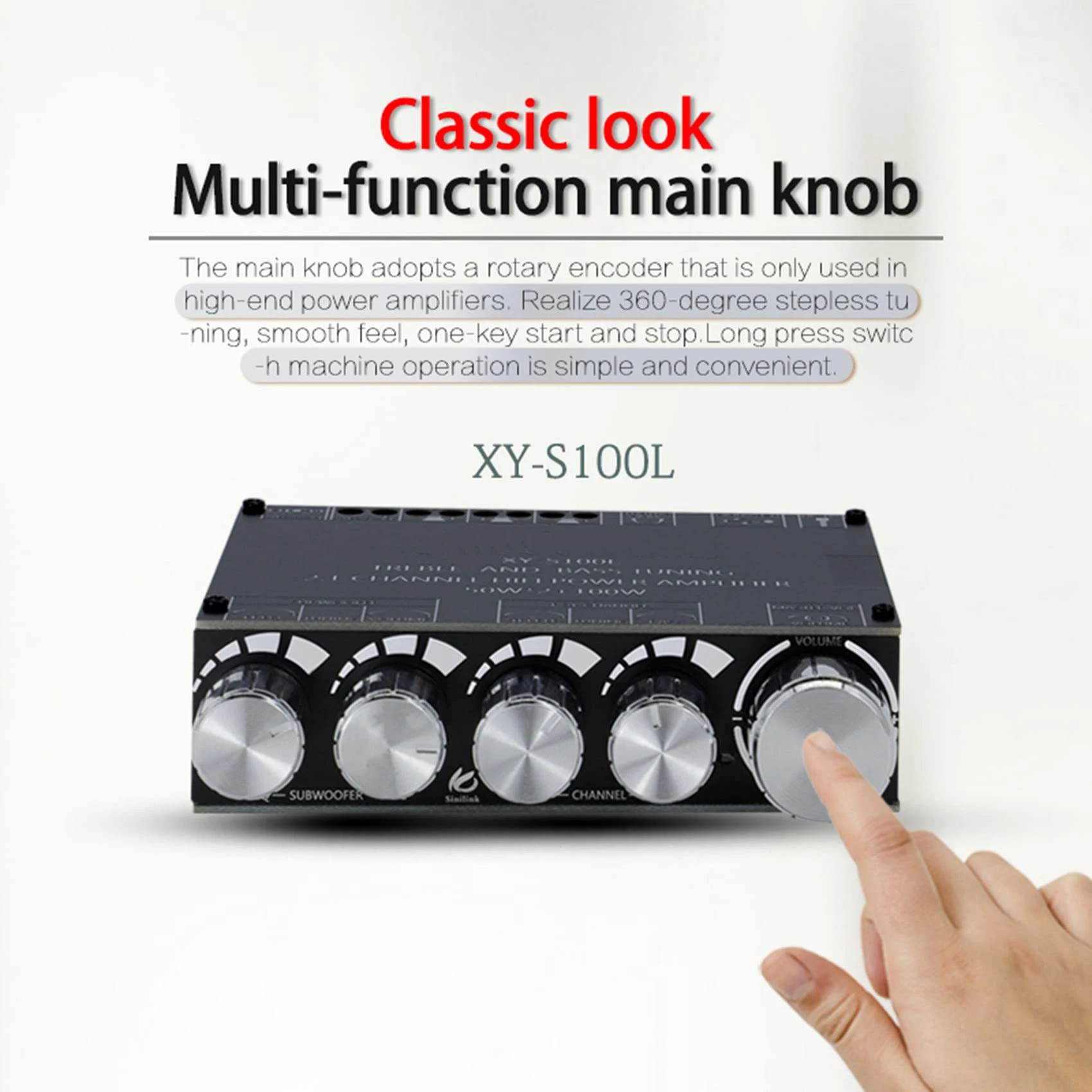 

XY-S100L Bluetooth 5.0 2.1 Channel Power Audio Stereo Subwoofer Amplifier Board 50WX2+100W Speaker AMP