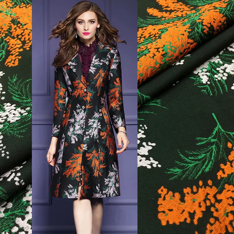 

Jacquard Brocade Fabric Fashion Spike Pattern Autumn and Winter Dress Cheongsam Suit Fabrics Diy Sewing Design Wholesale Cloth