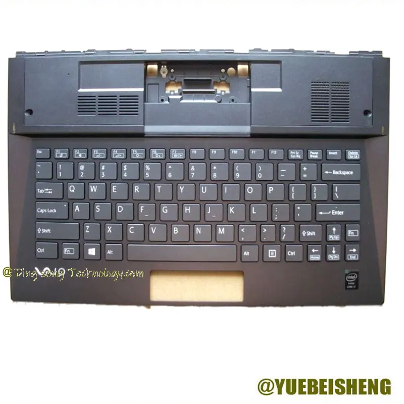 

YUEBEISHENG New/org For Sony Vaio D132 SVD13228SCW SVD13 Palmrest US English keyboard Upper cover backlight Black