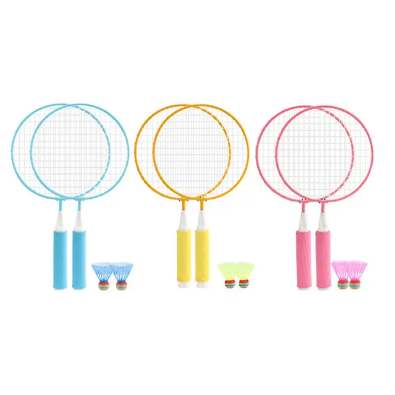 

1Pair Kids Children Badminton Racket + 2Pcs Badmintons Set Outdoor Fitness Toy H053