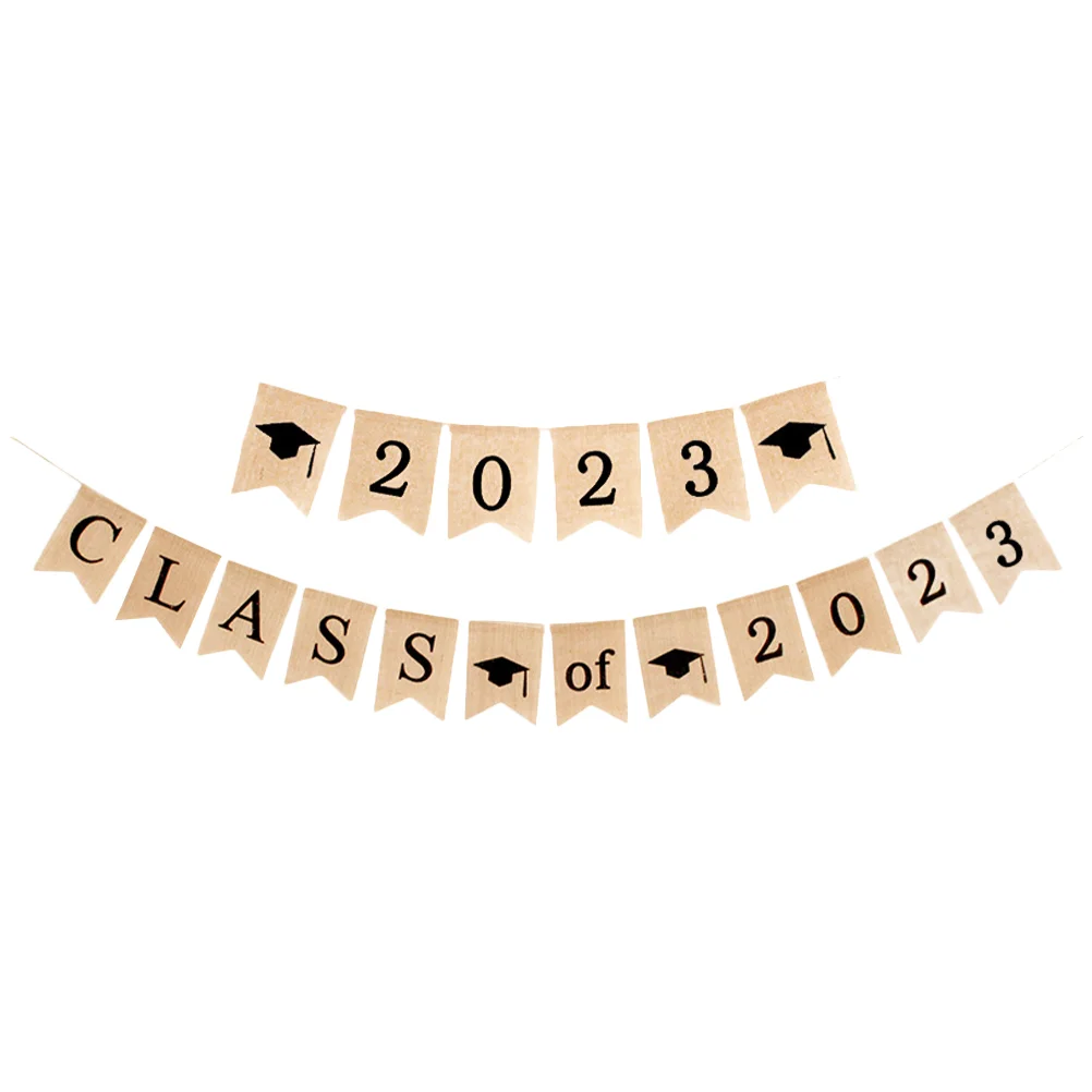 

Graduation Banner Party Grad Hanging Sign Congrats Supplies Backdrop Flag Happy College Year New Garland Decorations
