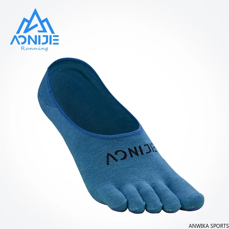 

AONIJIE E4803 одна пара, спортивные невидимые носки с пятью пальцами, Нескользящие, с низкой посадкой, искусственная кожа, для бега, босиком, обувь ...