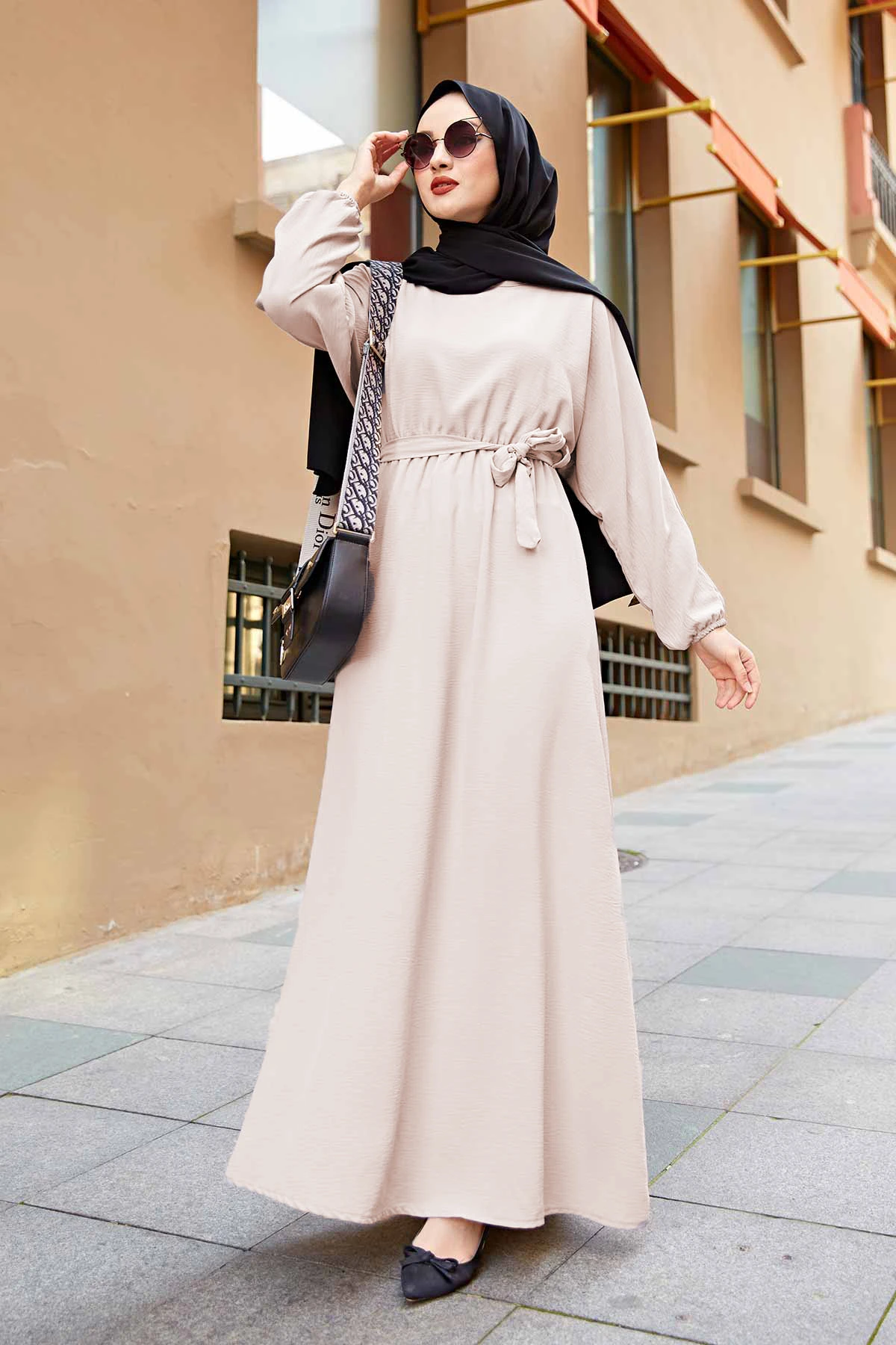 Женское платье с рукавом летучая мышь платья для женщин Кафтан абайя женское длинное мусульманское платье
