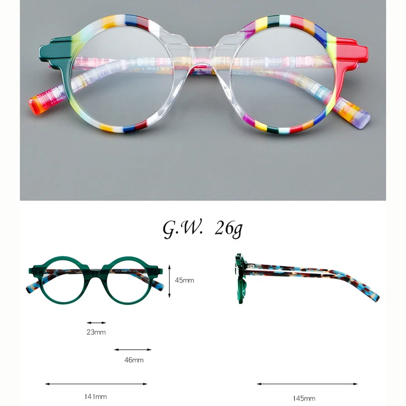 Винтажные ацетатные очки VCKA для близорукости круглые женские и мужские по