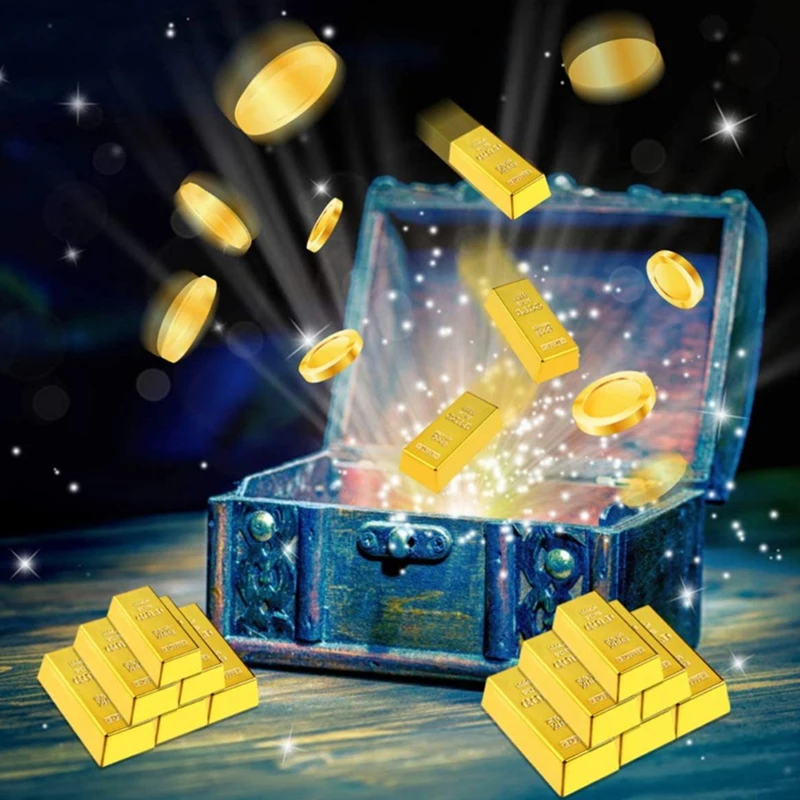 

1 шт. пластиковые поддельные золотые слитки имитация золотого кирпича поддельные блестящие золотые стержни пресс-папье дверь остановка кино реквизит новинка подарок