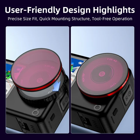 BRDRC Фильтры для DJI OSMO Action 6 UV CPL ND8/ND16/ND32