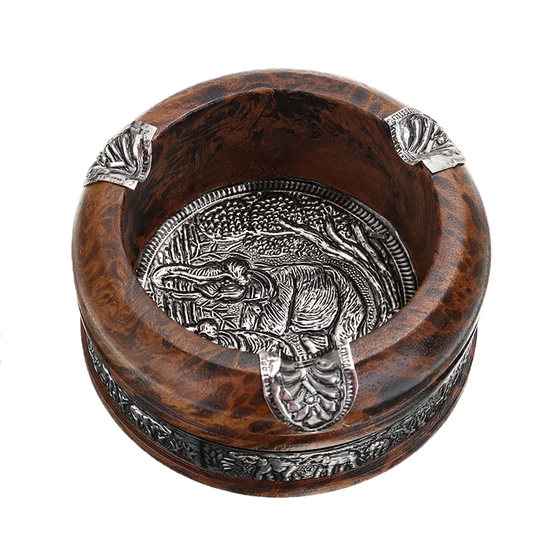 

1 Pc Wooden Ashtray Smoking Tobacco Cigarette Ashtray Utensil for Family Hotel Bathroom Office Home Art Craft Accessories