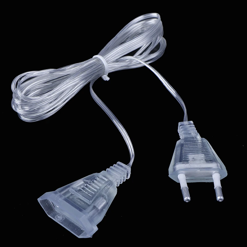 

3m 220V EU standard Power Extension Cable Plug Extender Wire For LED String Light Christmas Lights high quality