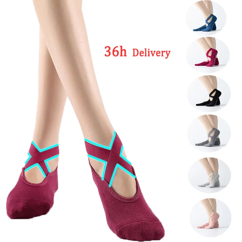 

Non 2023 Silicone Women Pilates Girl Anti-friction Slip Yoga Socks Barre Breathable Sports Sock Dance Socks Slippers With Grips