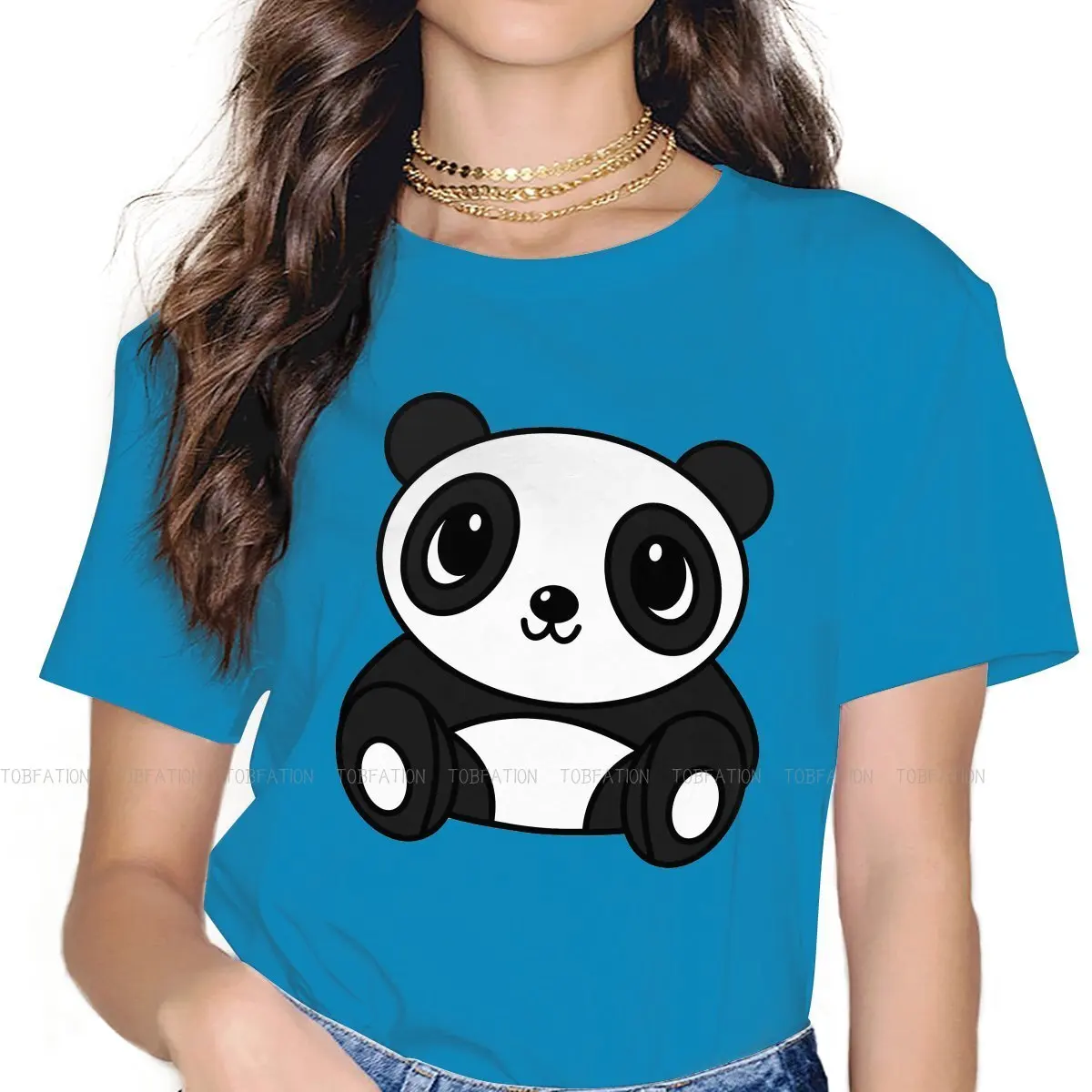 

Panda TShirt for Woman Girl 5XL Funny Basic Summer Sweatshirts T Shirt Novelty Fluffy