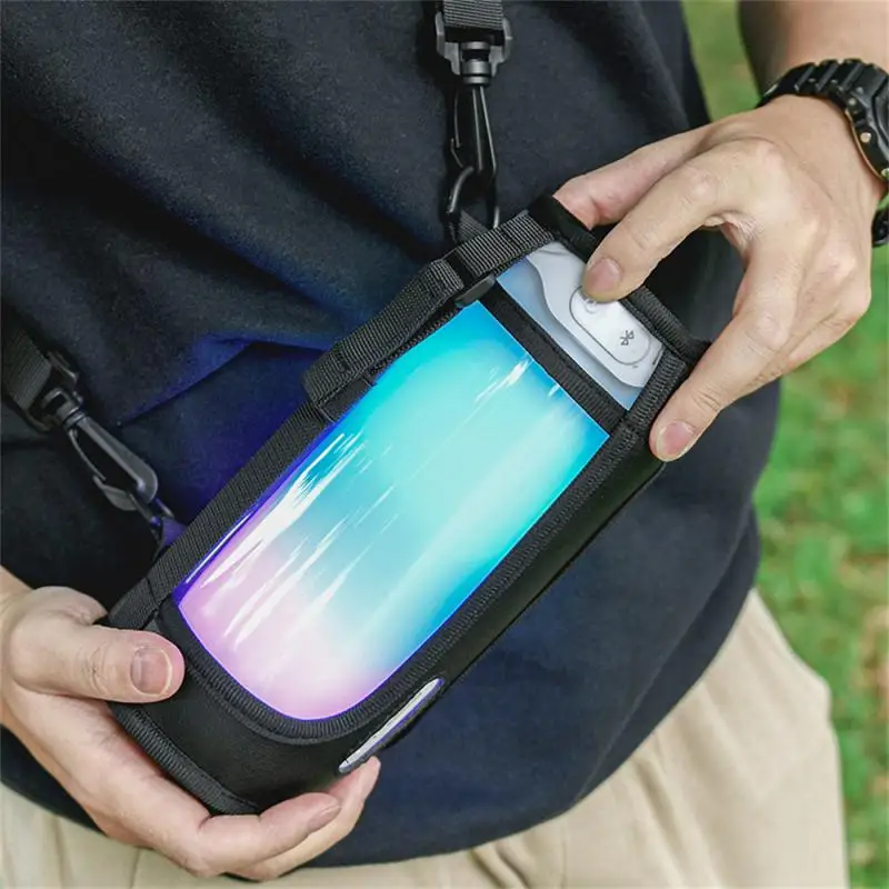 

Защитный ремень на одно плечо аудио нейлоновый ремешок боковой сетчатый износостойкий защитный чехол для динамика полупрозрачный ремешок для хранения