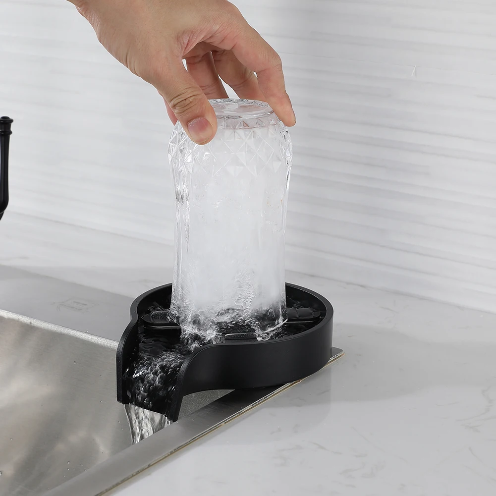 

Stainless Steel Glass Rinser Automatic Cup Washer High Pressure Bar Kitchen Beer Milk Tea Cup Cleaner Coffee Pitcher