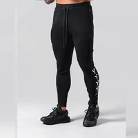 2022 new gym sports trousers mens knitted fitness pants waist training american sports leisure basketball black sweatpants tide