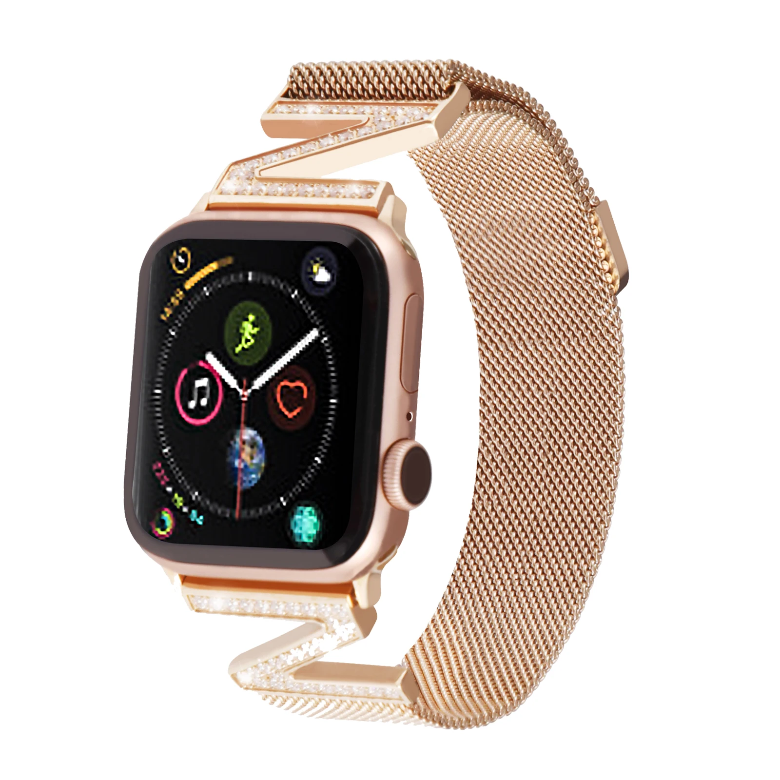 Magnetic Loop Milanese Strap For Apple Watch Band 44mm 42mm Metal correa 40mm Stainles Steel bracelet iwatch series 6 SE 5 4 3