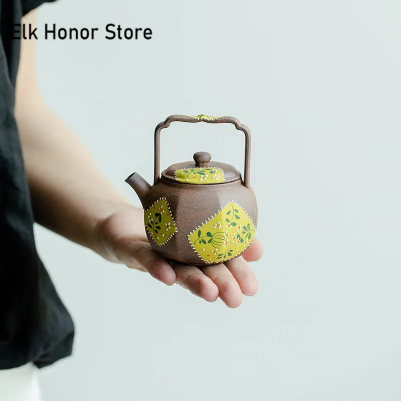 125 мл чистый ручной росписи строительный старинный горшок из камня для