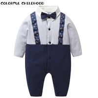 colorful childhood kids rompers clothes sets newborn boy jumpsuits outfits autumn winter long sleeve toddler overalls 36010